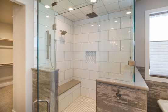 bathroom shower glass enclosure
